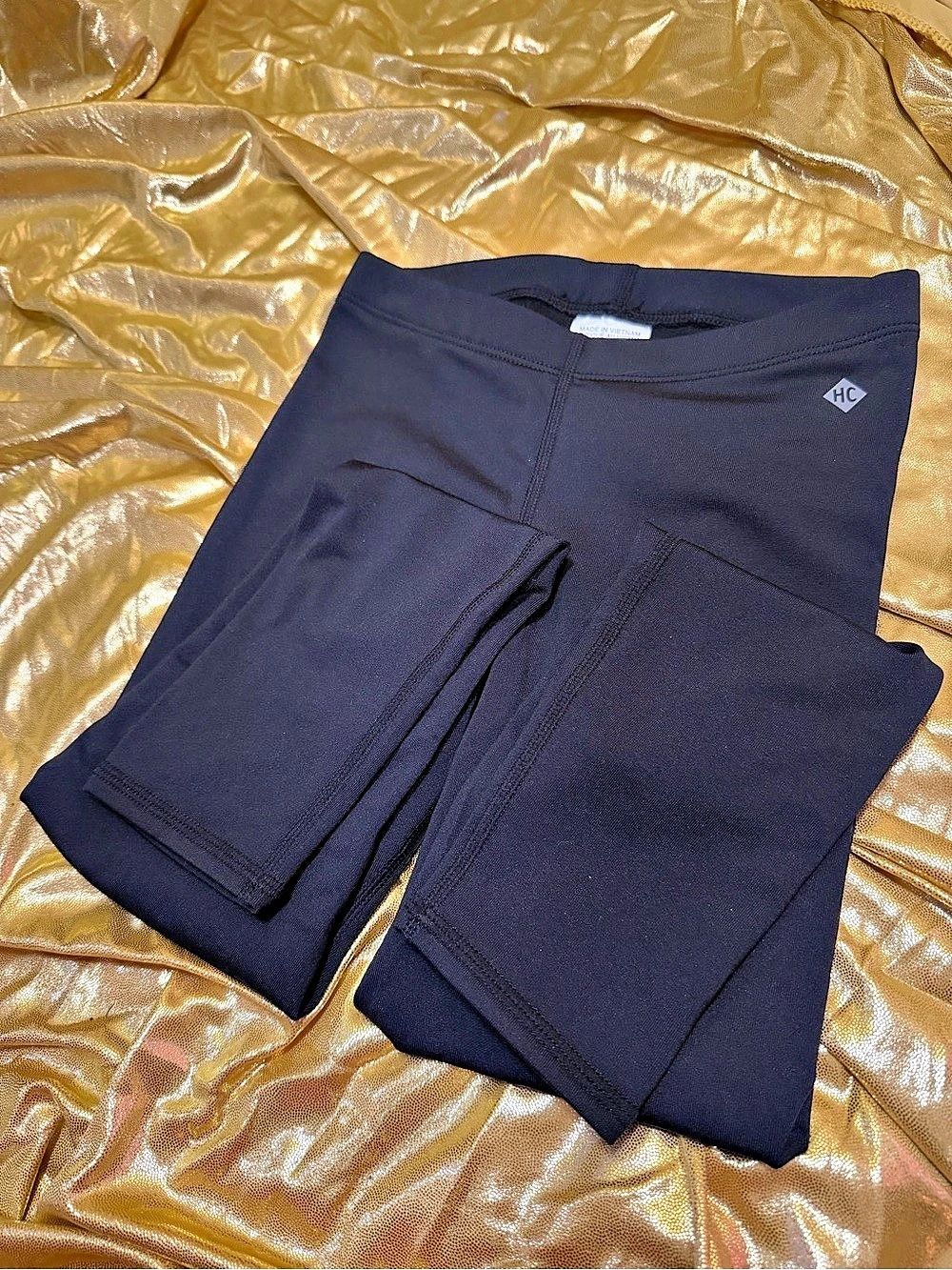 Disney Studios Costume Hot Chillys Youth Micro-Elite Black Girls Small Leggings